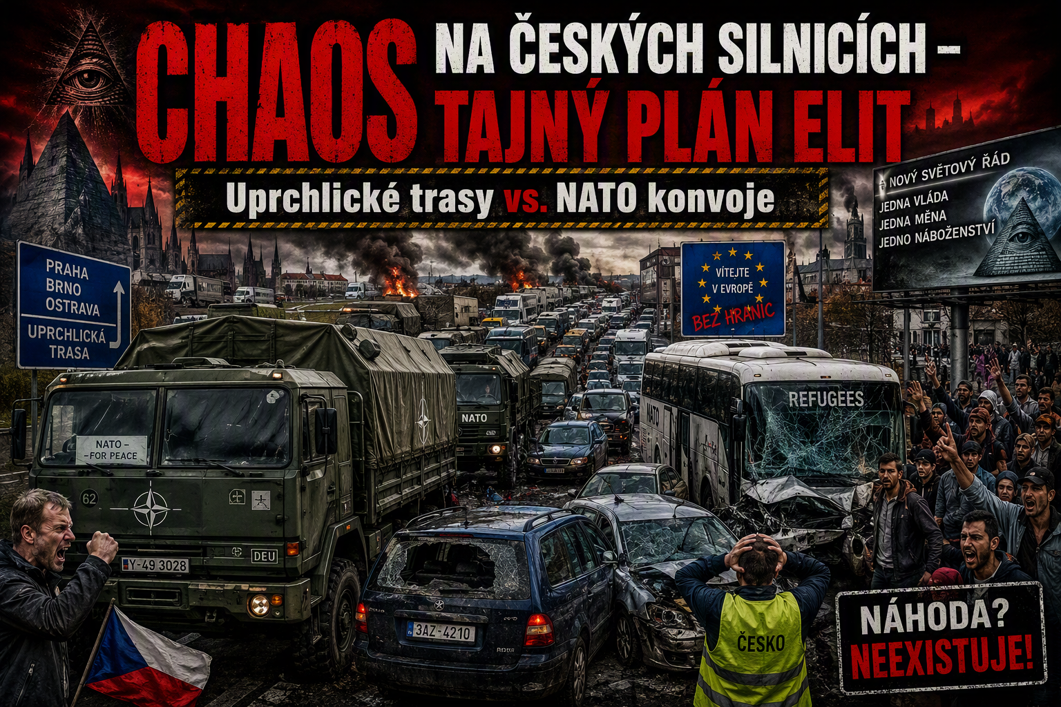 Uprchlické trasy se KŘÍŽÍ s NATO zásobovacími konvoji na českých dálnicích